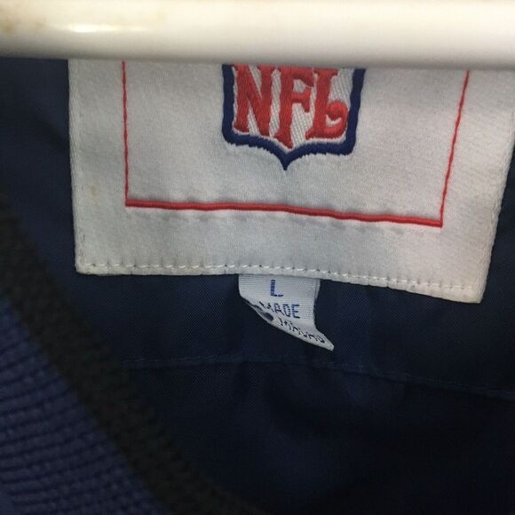 NFL Broncos Long Sleeve Navy Blue Sweatshirt Size L Mens - Picture 4 of 12